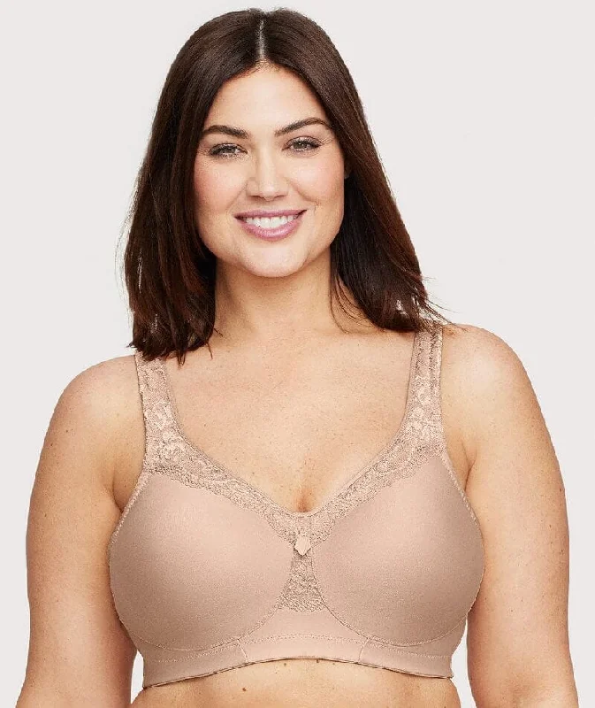 Amazing Value Glamorise Magiclift Seamless Wire-Free Everyday Bra - Cafe