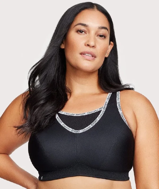 Savings Event Glamorise No-Bounce Camisole Wire-Free Sports Bra - Black