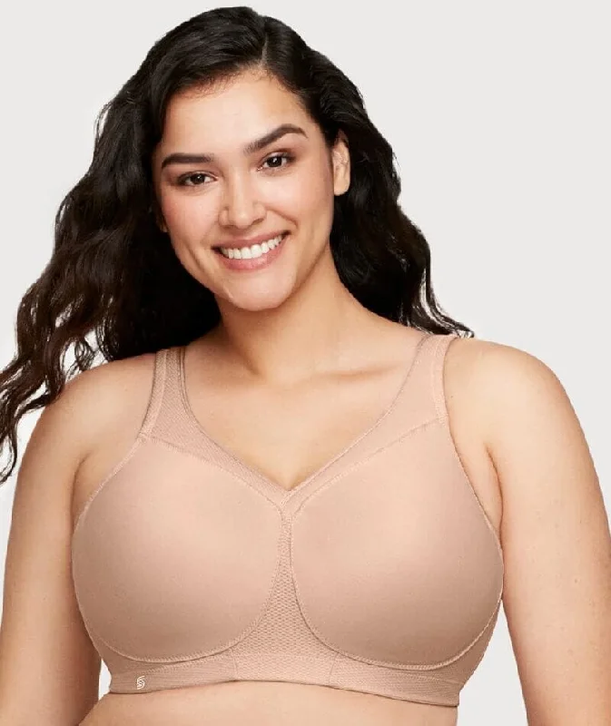 Massive Deals Glamorise Magiclift Seamless Wire-Free Sports Bra - Cafe
