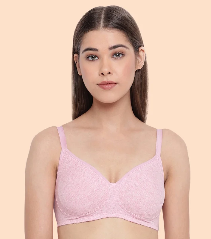 Seasonal Clearance Enamor Fab-Cool A042 Side Support Shaper Stretch Cotton Everyday Bra for Women- High Coverage, Non Padded and Wirefree - Orchid Melange Seasonal Clearance Enamor Fab-Cool A042 Side Support Shaper Stretch Cotton Everyday Bra for Women- High Coverage, Non Padded and Wirefree - Orchid Melange