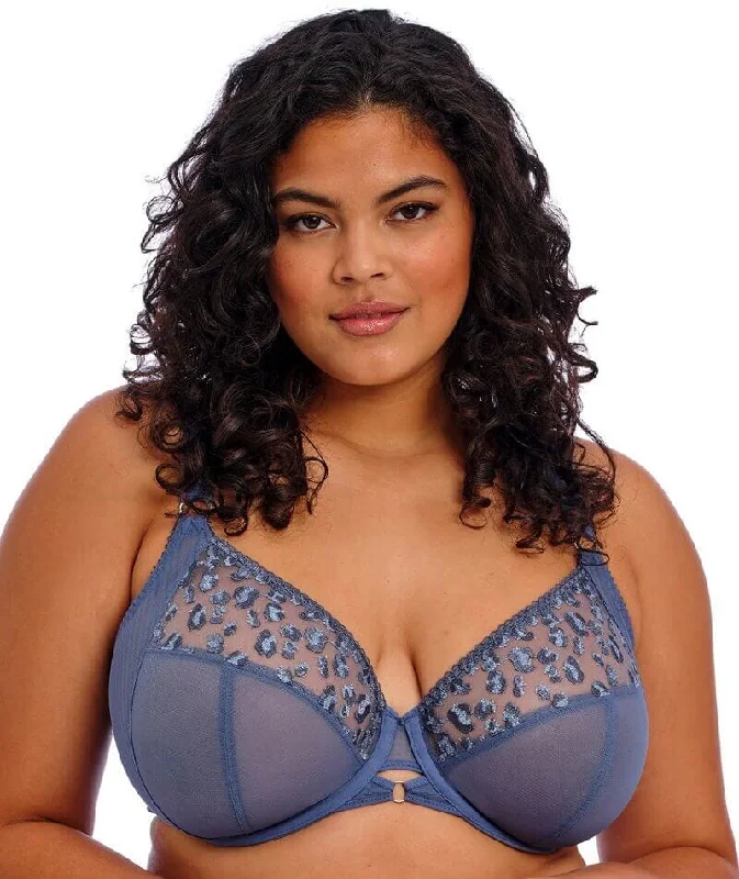 Overstock Elomi Namrah Underwired Bandless Plunge Bra - Stonewash
