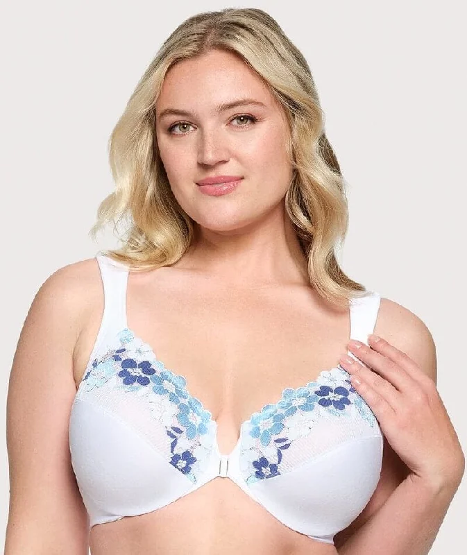 Sale Alert Glamorise WonderWire Front-Closure Cotton Bra - White