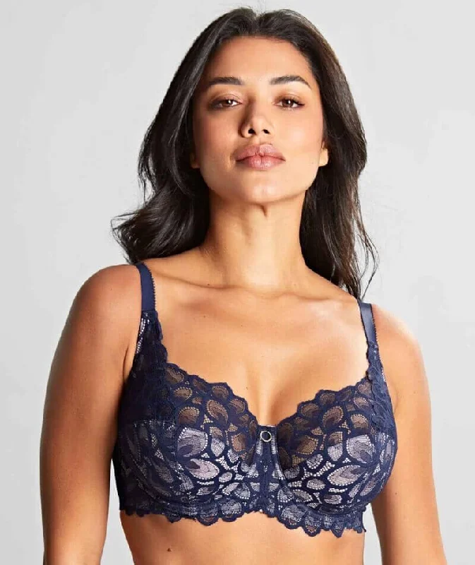 Instant Savings Panache Allure Underwired Full Cup Bra - Navy