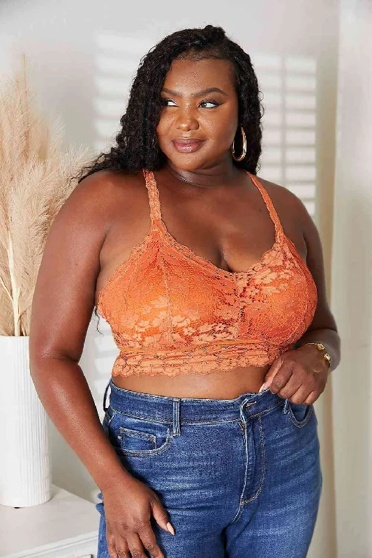Limited Time Offer JadyK Full Size Crisscross Lace Bralette