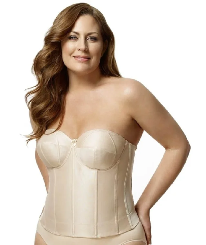 Weekend Deals You Can't Resist Elila Underwired Satin Strapless Longline - Nude
