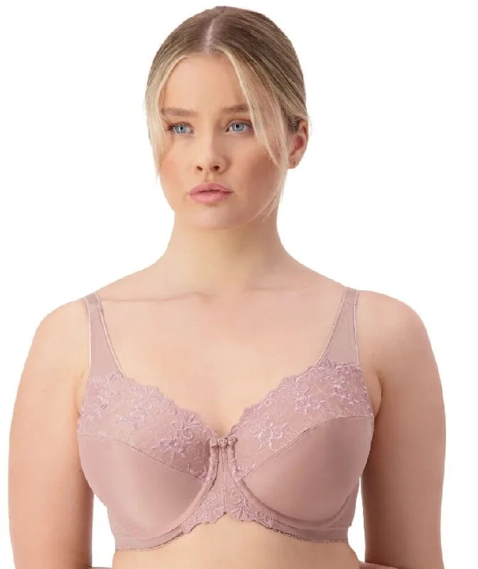 Great Bargains Triumph Embroidered Minimizer Bra - Chocolate Mousse