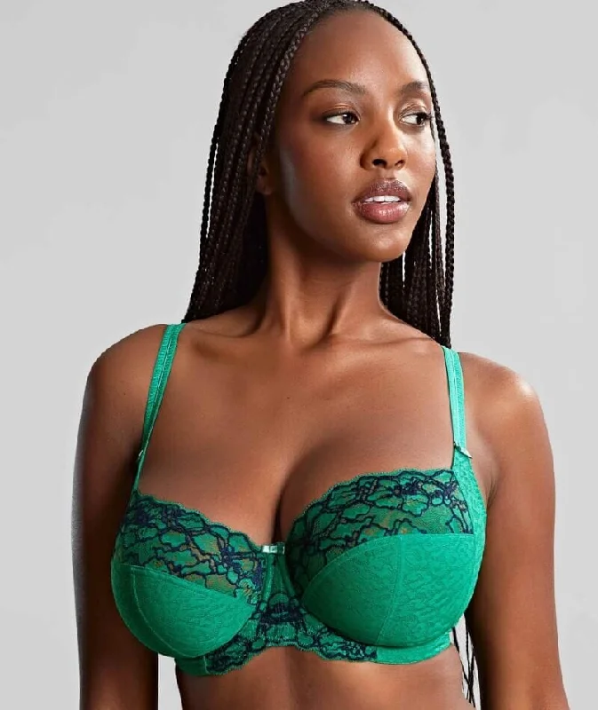 Deal Dash Panache Envy Full Cup Underwire Bra - Emerald Leopard
