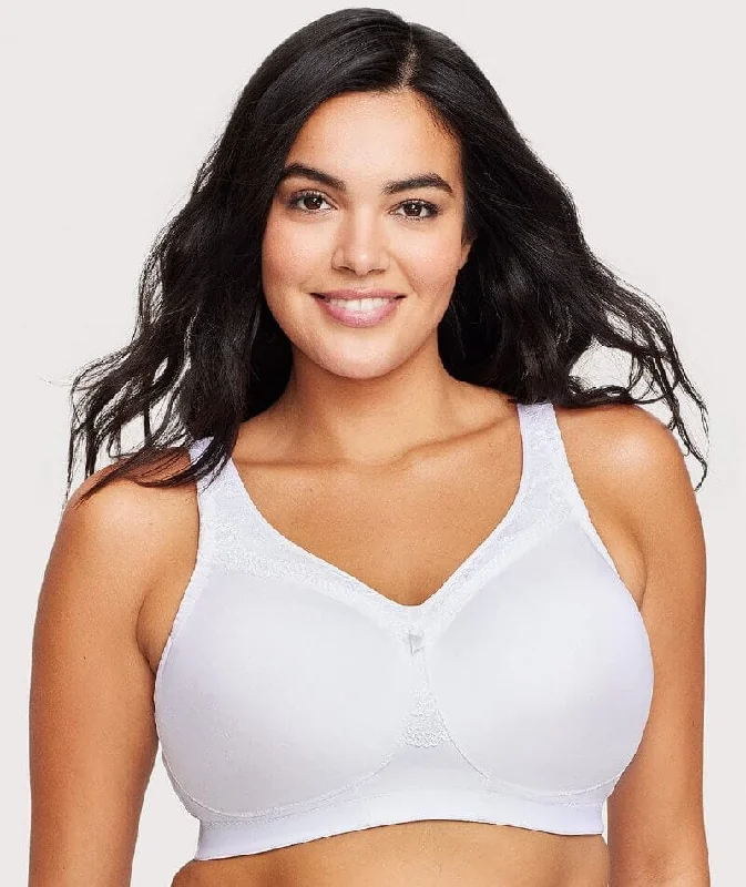 Year-End Clearance Glamorise Magiclift Seamless Wire-Free Everyday Bra - White