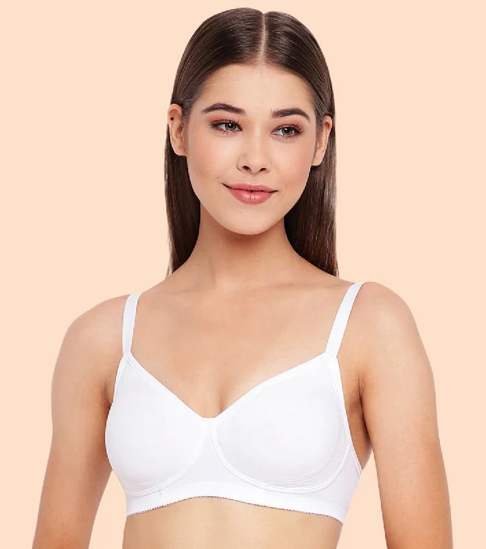 Referral Discount Enamor Fab-Cool A042 Side Support Shaper Stretch Cotton Everyday Bra for Women- High Coverage, Non Padded and Wirefree - White Referral Discount Enamor Fab-Cool A042 Side Support Shaper Stretch Cotton Everyday Bra for Women- High Coverage, Non Padded and Wirefree - White