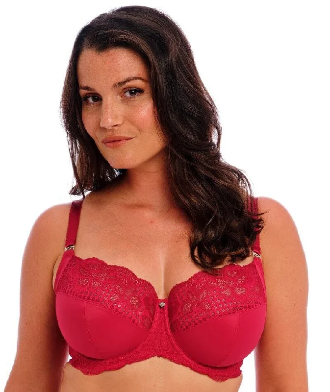 Overstock Sale Fantasie Reflect Underwired Side Support Bra - Red