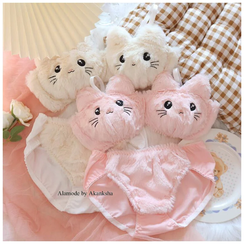 Crazy Deals Cute Kitty Lingerie Set