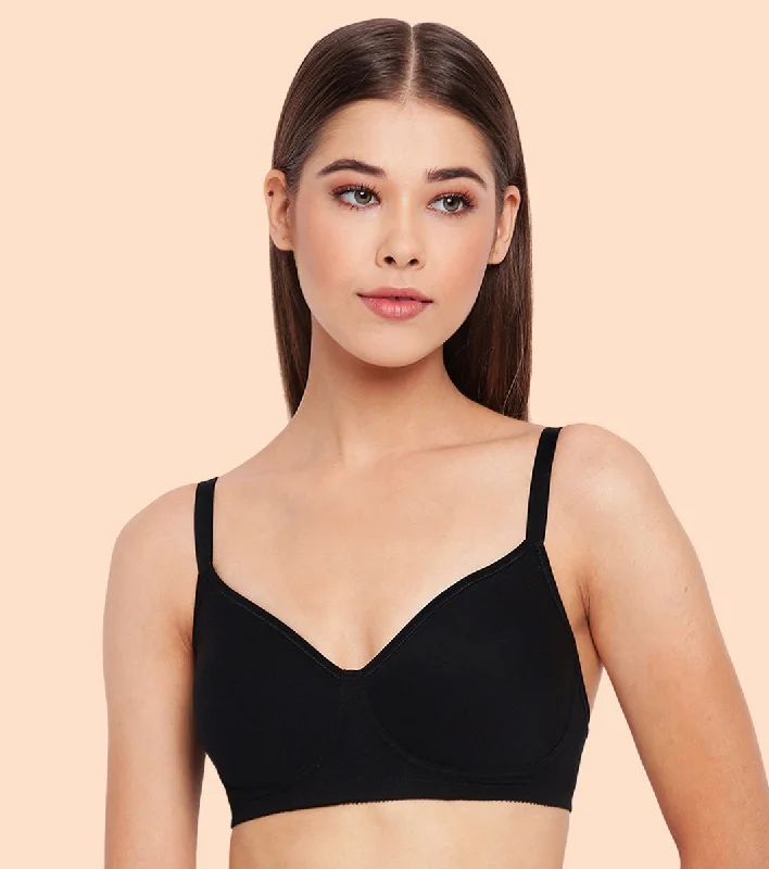Customer Appreciation Sale Enamor Fab-Cool A042 Side Support Shaper Stretch Cotton Everyday Bra for Women- High Coverage, Non Padded and Wirefree - Black Customer Appreciation Sale Enamor Fab-Cool A042 Side Support Shaper Stretch Cotton Everyday Bra for Women- High Coverage, Non Padded and Wirefree - Black