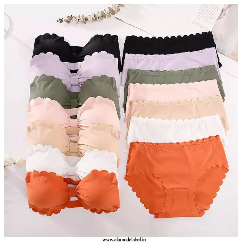 Act Now Luxury Scalloped Lingerie Set