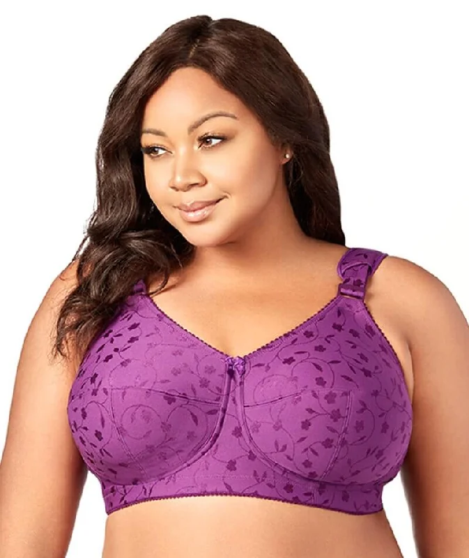 Best Seller Elila Jacquard Wire-Free Bra - Aubergine