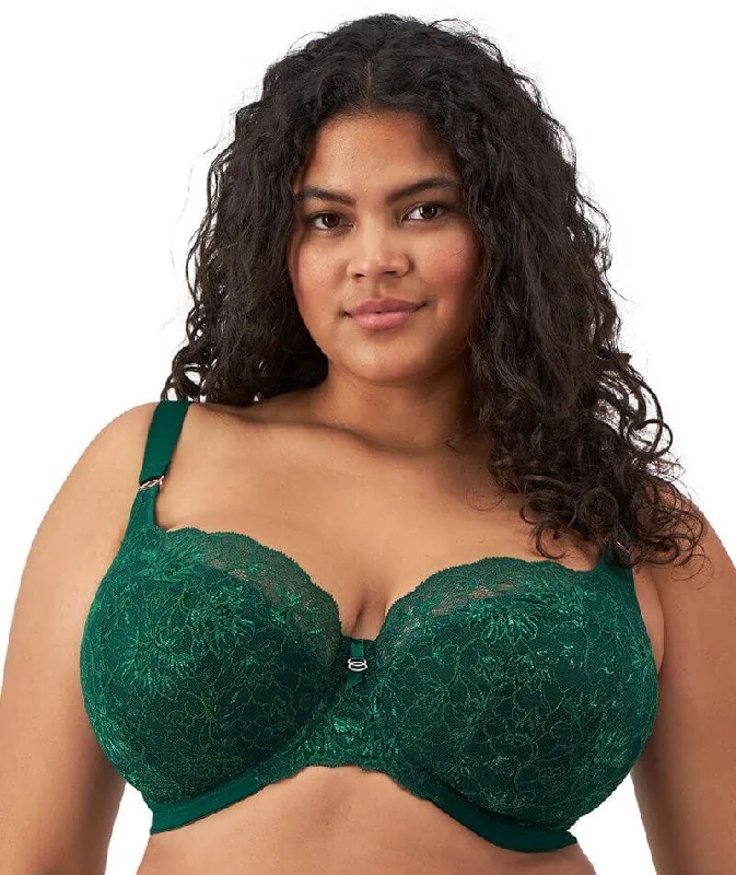 Hurry Up Elomi Brianna Underwire Padded Half Cup Bra - Rainforest