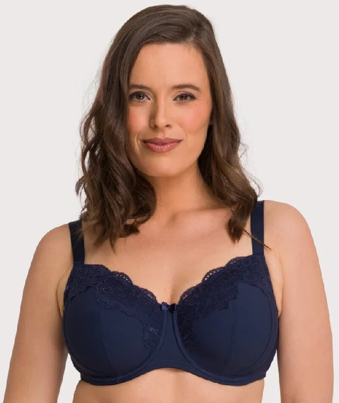 Massive Deal Ava & Audrey Jacqueline Full Cup Underwired Bra - Sapphire
