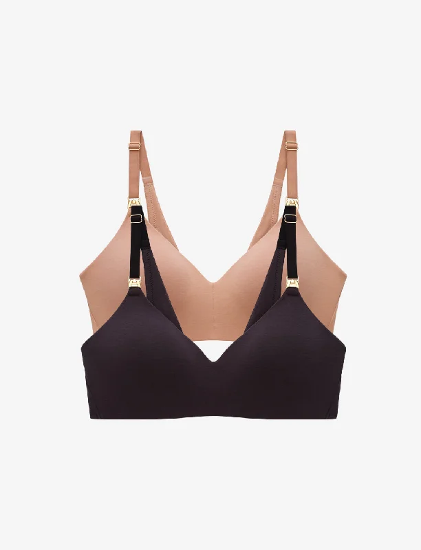 Bonus Savings Organic Cloud Cotton Wireless Nursing Bra Bundle