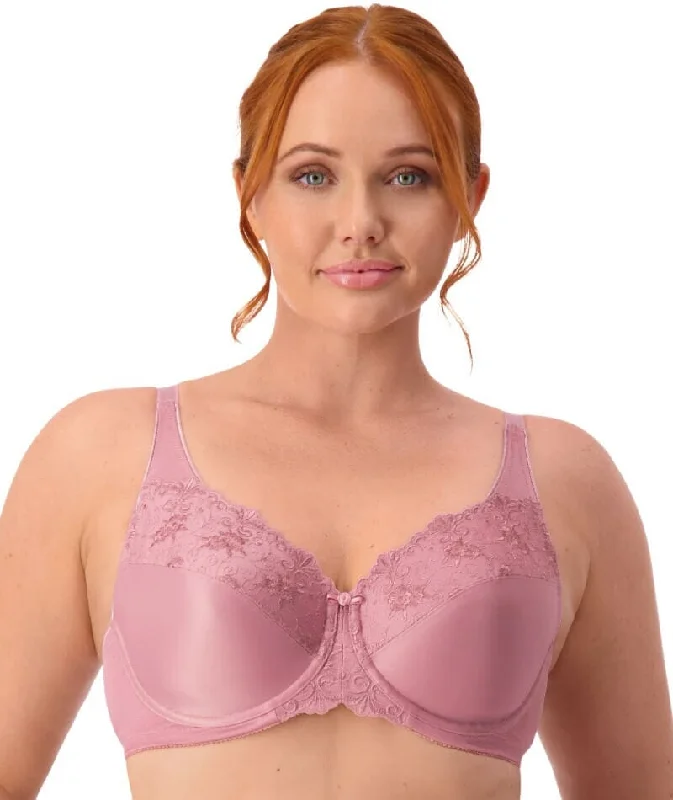 Final Sale Triumph Embroidered Minimizer Bra - Rosebloom