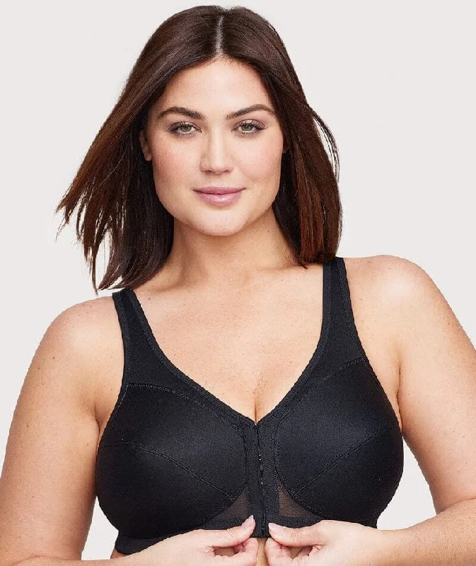 Discount Extravaganza Glamorise Magiclift Front-Closure Posture Back Wire-Free Bra - Black Discount Extravaganza Glamorise Magiclift Front-Closure Posture Back Wire-Free Bra - Black