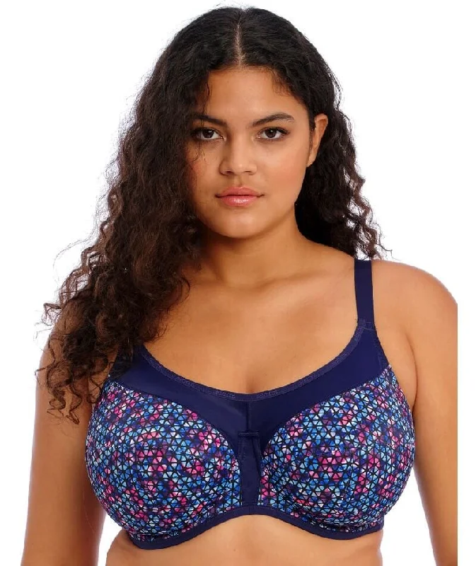 Price Meltdown Elomi Energise Underwired Sports Bra - Navy Geo