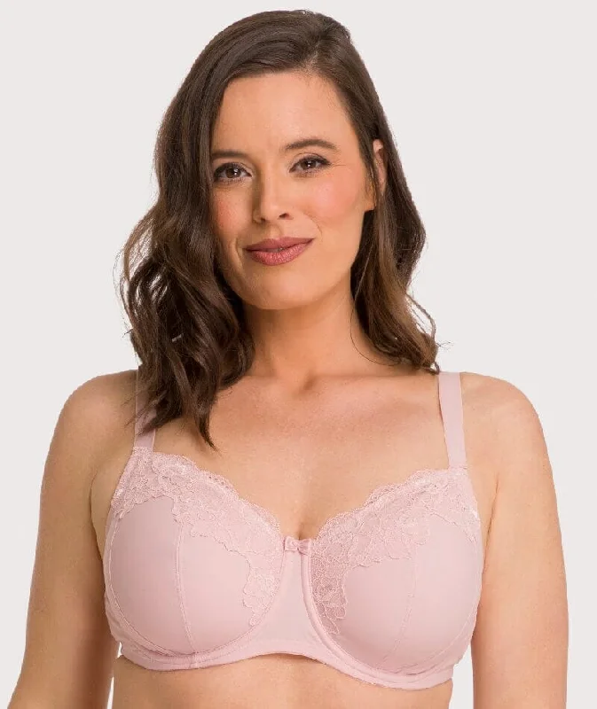 Overstock Clearance Ava & Audrey Jacqueline Full Cup Underwired Bra - Blush