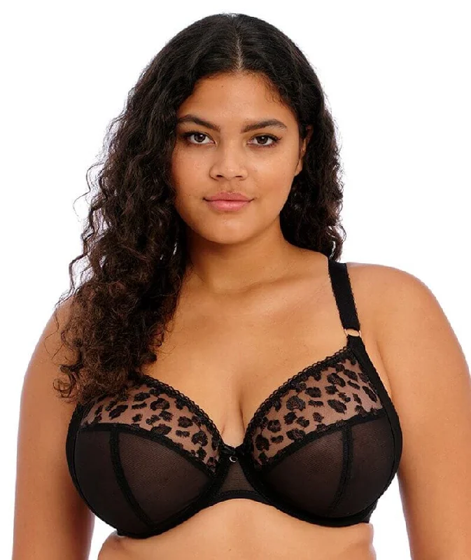 Shop and Save Elomi Namrah Underwired Bandless Plunge Bra - Jet
