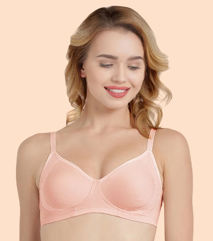 Sneak Peek Sale Enamor Fab-Cool A042 Side Support Shaper Stretch Cotton Everyday Bra for Women- High Coverage, Non Padded and Wirefree - Pearl Sneak Peek Sale Enamor Fab-Cool A042 Side Support Shaper Stretch Cotton Everyday Bra for Women- High Coverage, Non Padded and Wirefree - Pearl