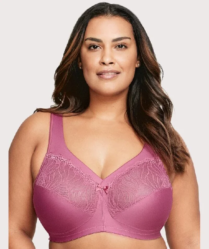 Half Price Glamorise Magiclift Natural Shape Support Wire-Free Bra - Red Violet