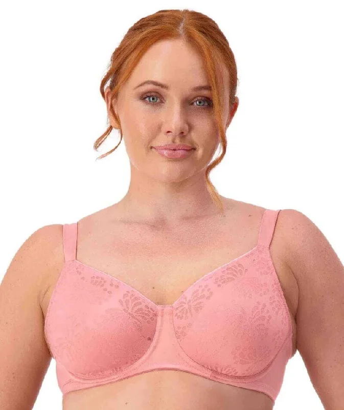 Exclusive Offer Triumph Lacy Minimizer Bra - Cherry Rose