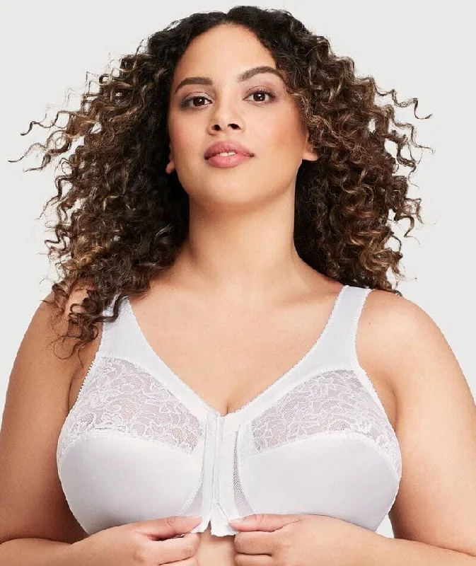Steals and Deals Glamorise Magiclift Front-Closure Support Wire-Free Bra - White
