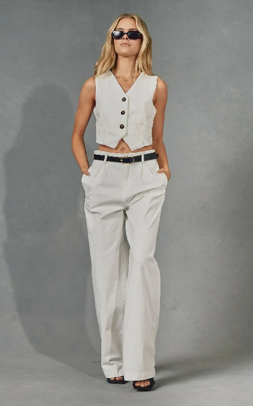 Weekend Deals That Sparkle Maya Ivory Wide Leg Pants