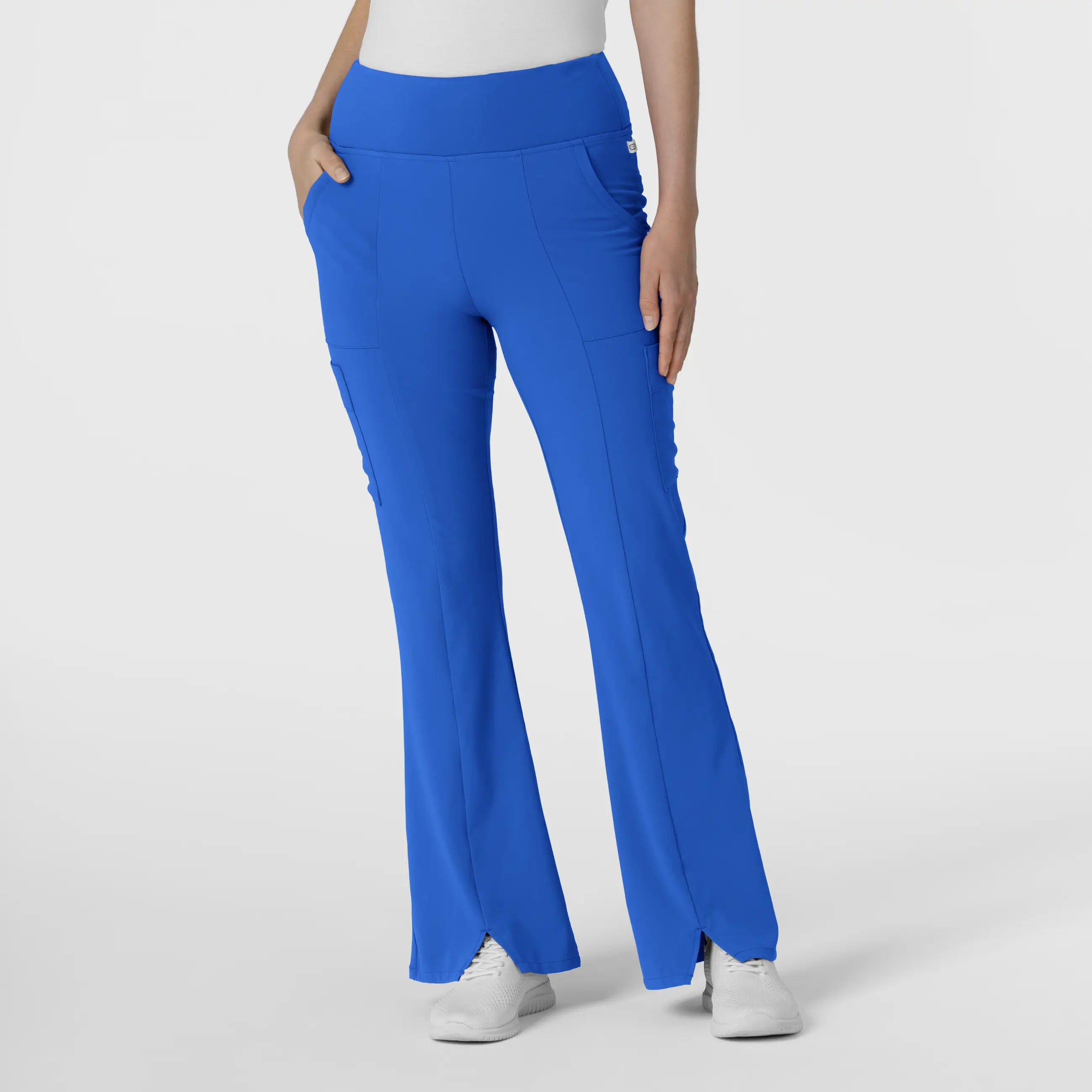 Shop and Save Wink Women's Cargo Flare Scrub Pant - Royal Blue