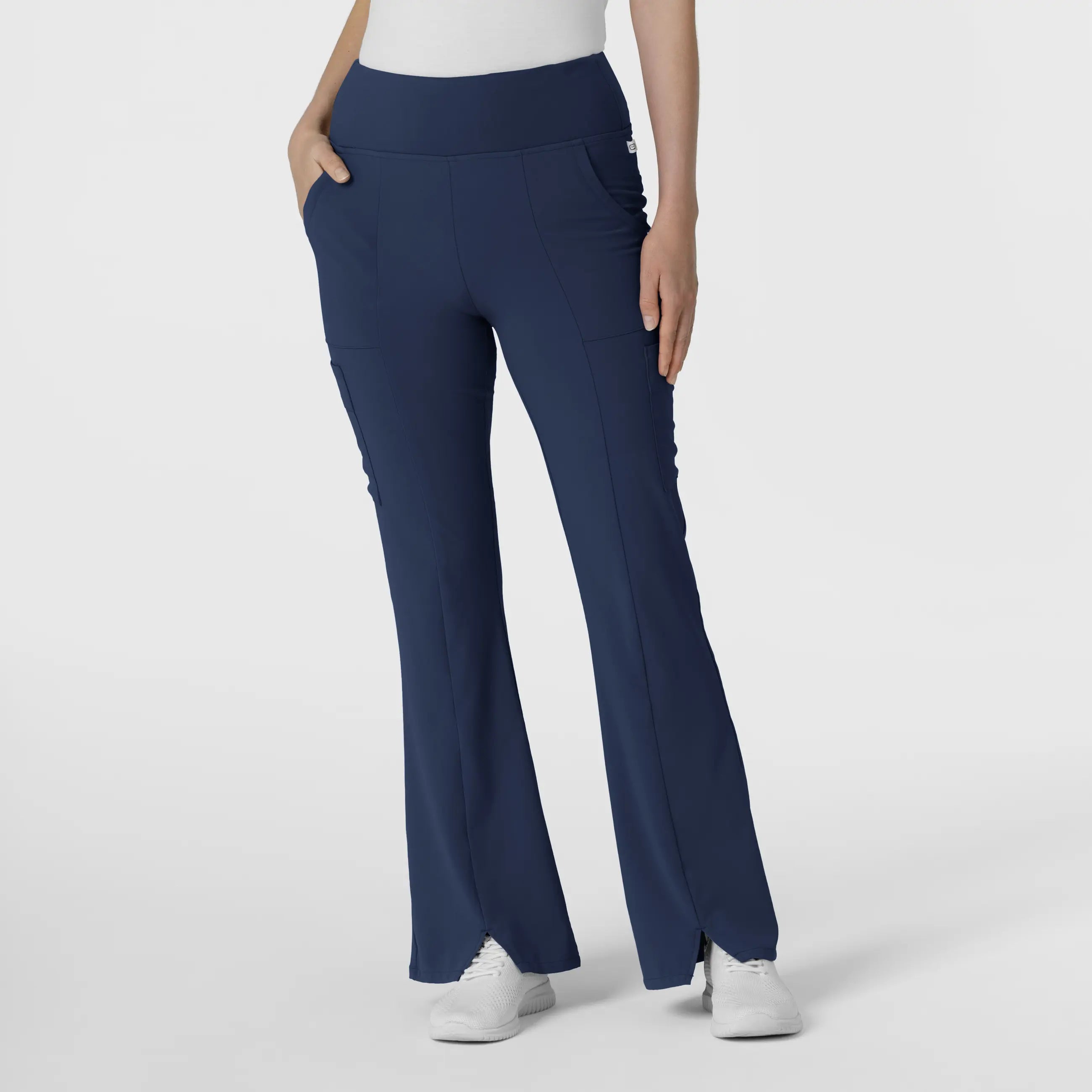 Online Exclusive Wink Women's Cargo Flare Scrub Pant - Navy