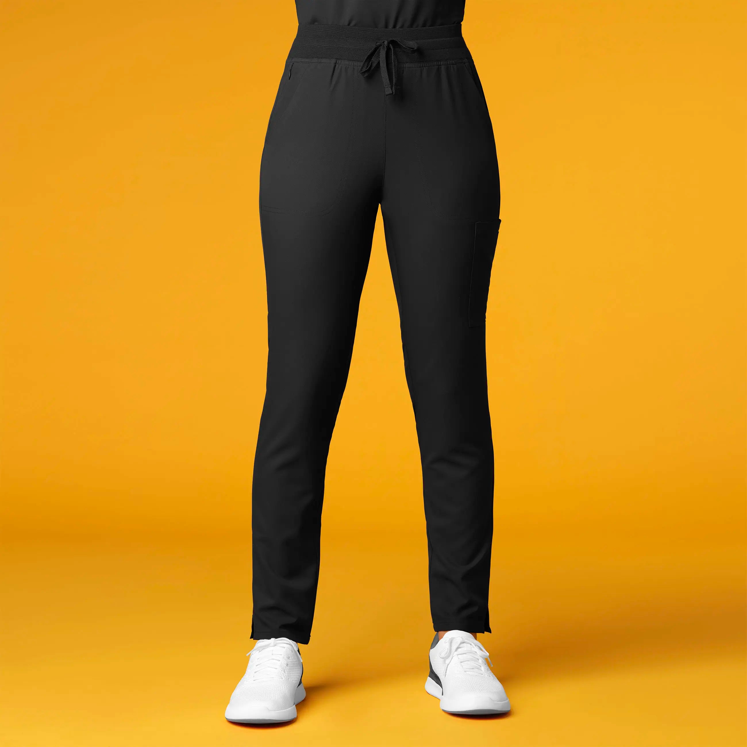 Price Reduction Wink Women's Cargo Straight Slim Leg Scrub Pant - Black