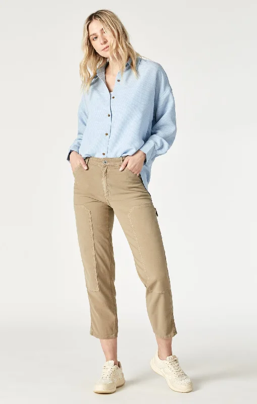 Weekend Specials to Snag LUISA STRAIGHT LEG IN BEIGE LUXE TWILL