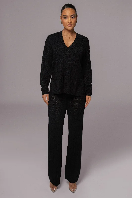 Today’s Special Black Fortuna Sweater Knit Pants