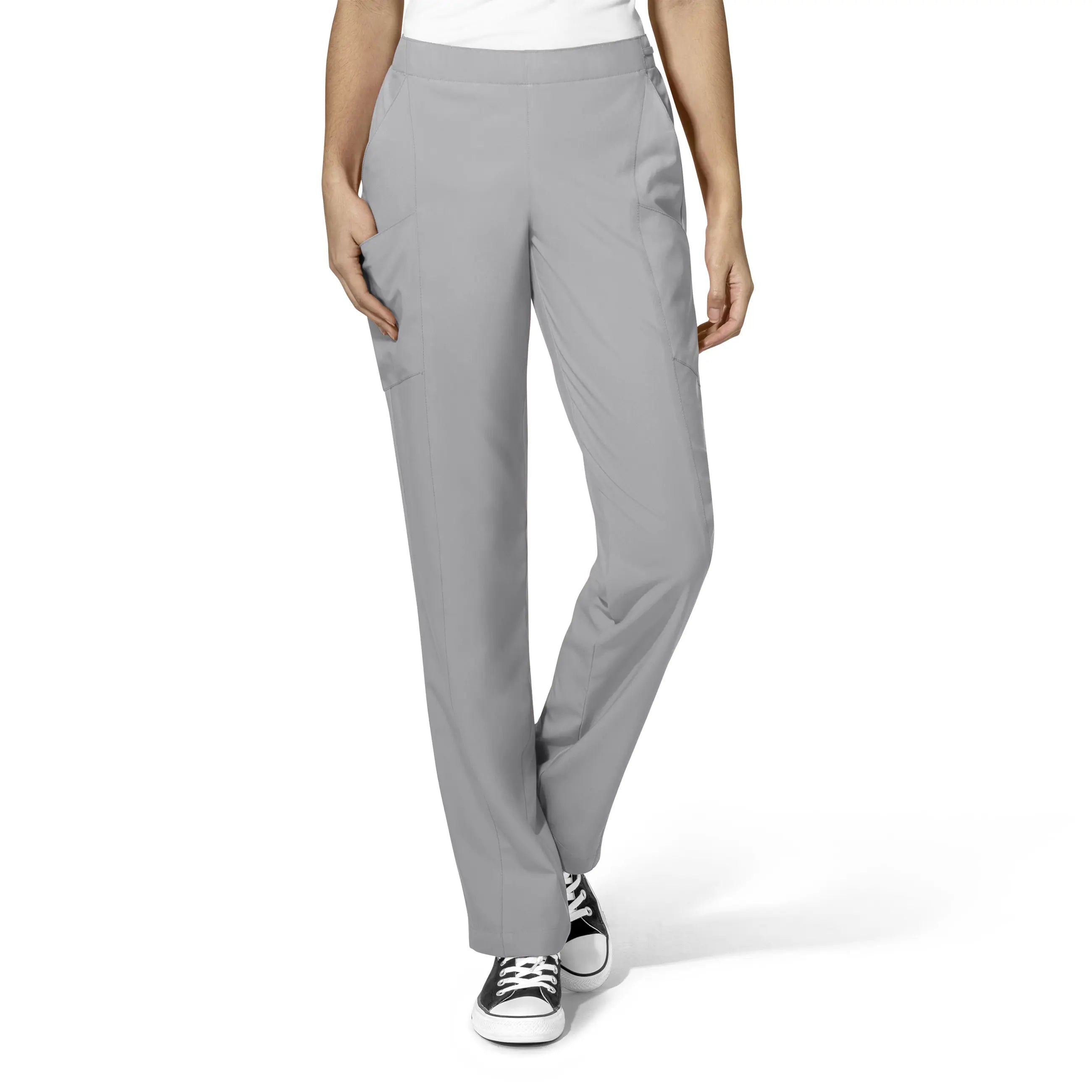 Major Deal Wink Women's Flat Front Cargo Scrub Pant - Grey