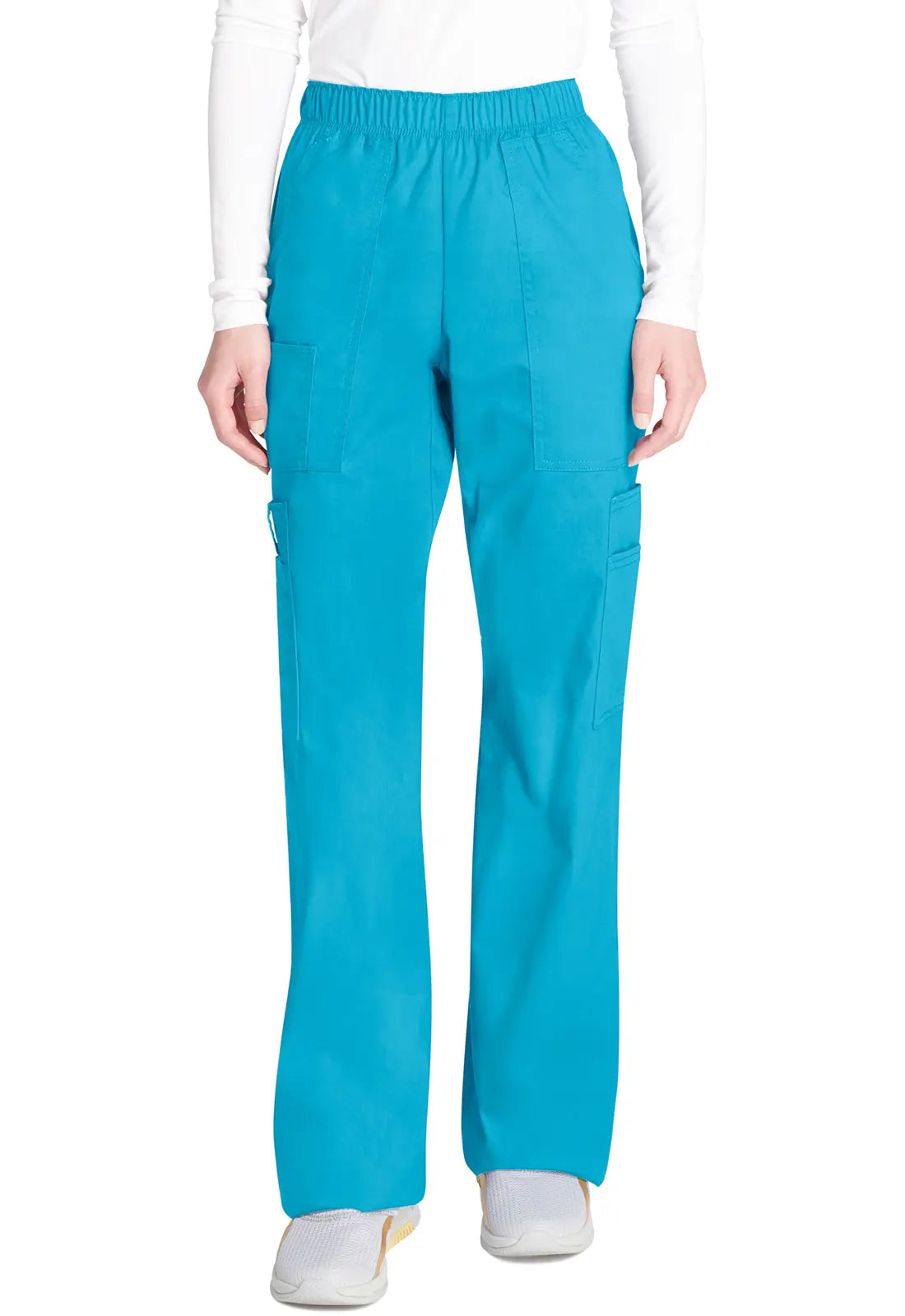 Lowest Prices Cherokee Women's Mid Rise Pull-On Cargo Pant - Turquoise