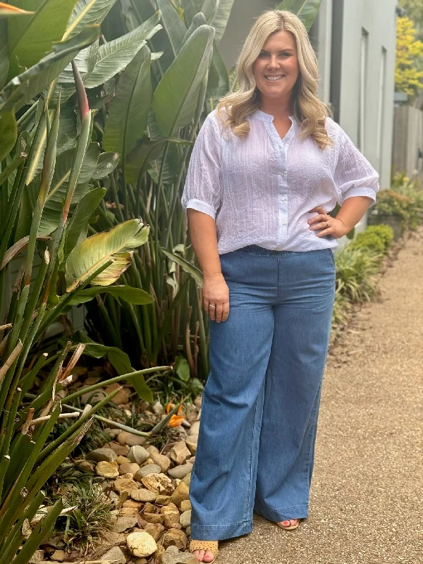 Weekend Specials to Indulge In Charlotte Wide Leg Pull on Pant - Dark.