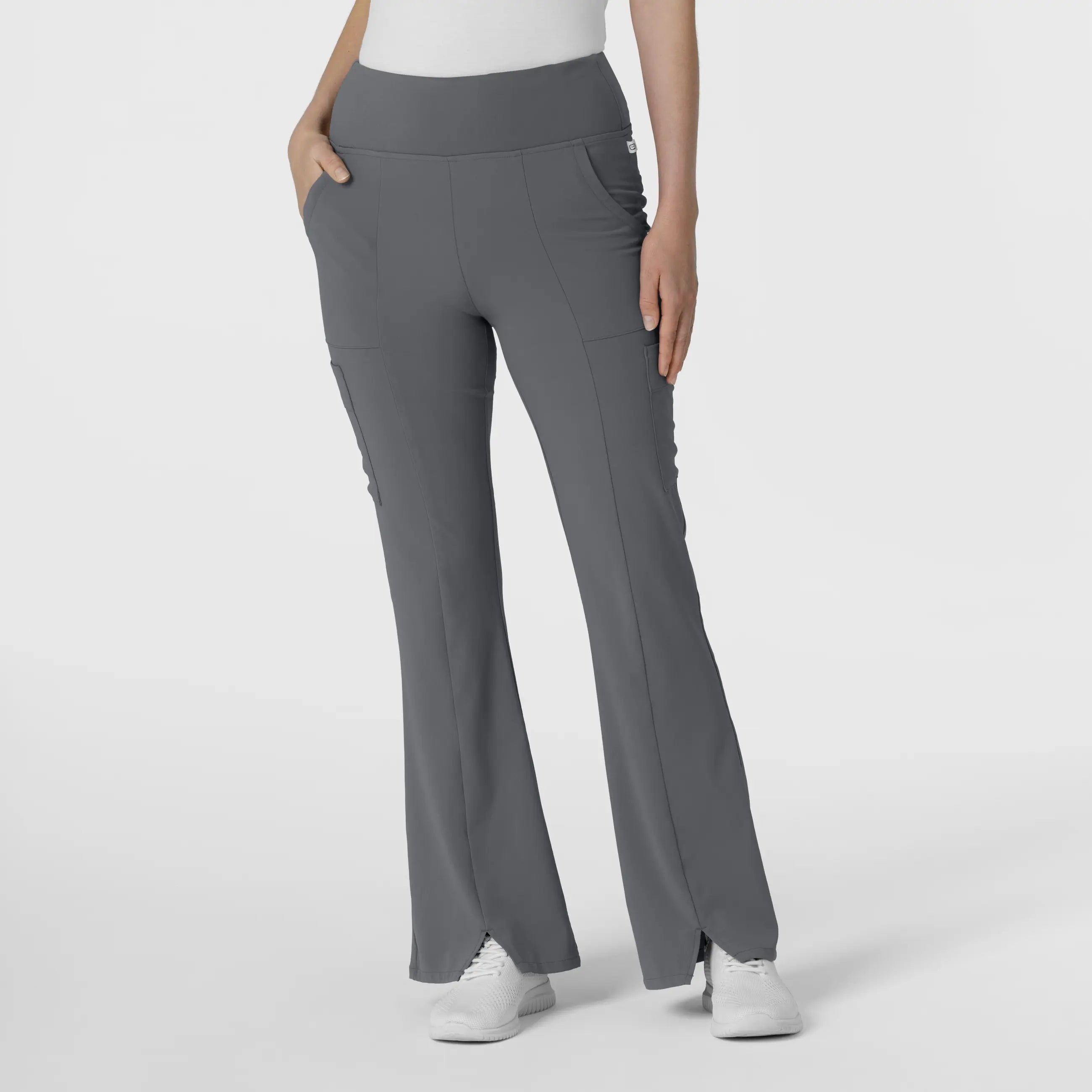 Mega Discount Wink Women's Cargo Flare Scrub Pant - Pewter