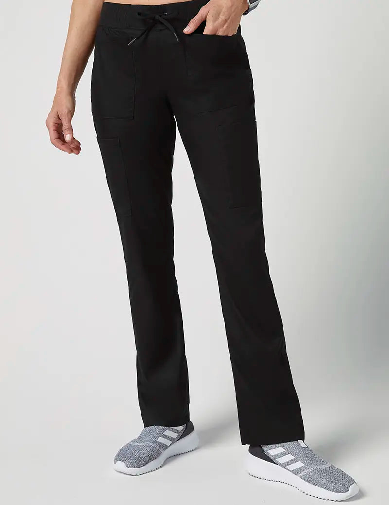 Hurry In Jaanuu Women's Drawstring 6 Pocket Pant - Black