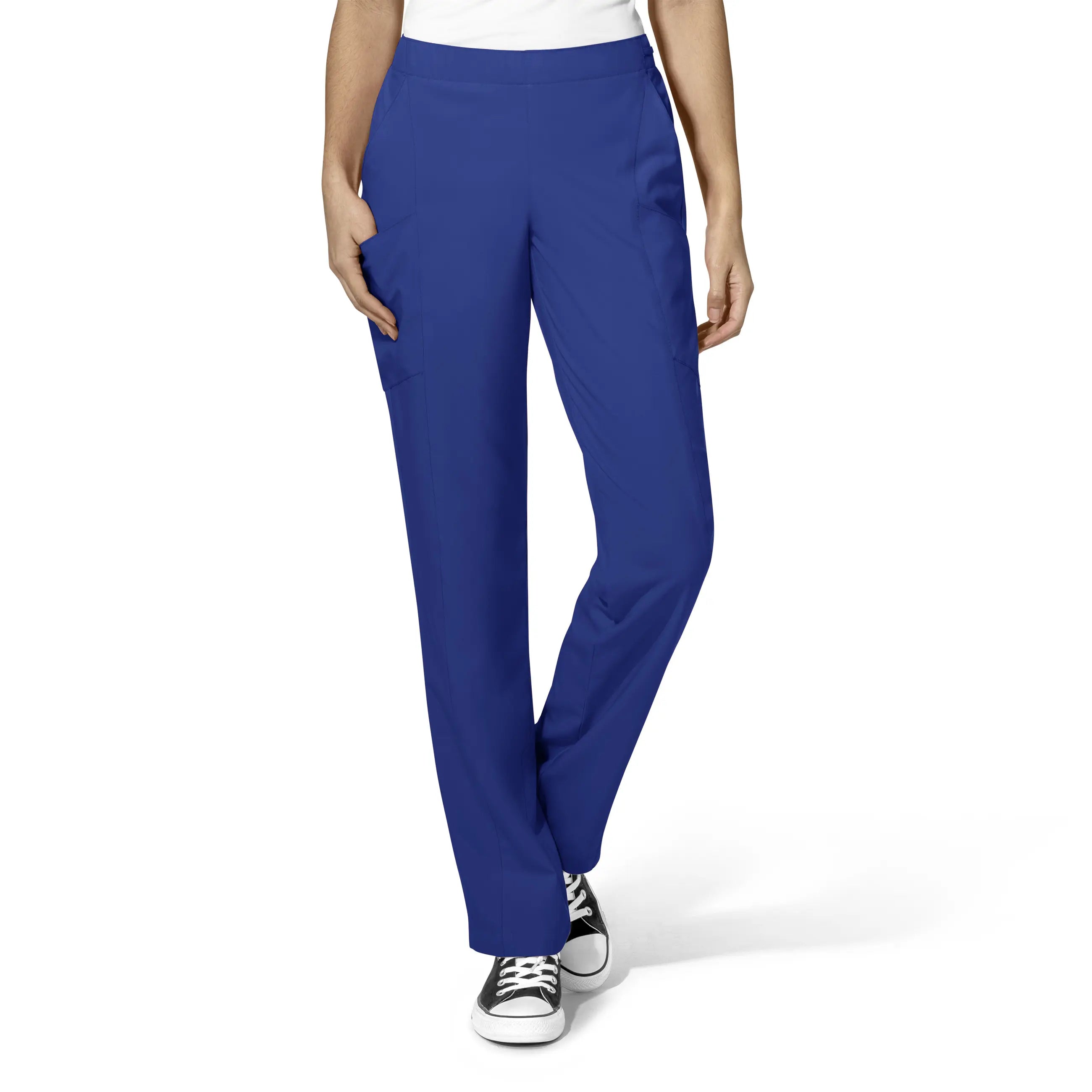 Crazy Deal Wink Women's Flat Front Cargo Scrub Pant - Galaxy Blue