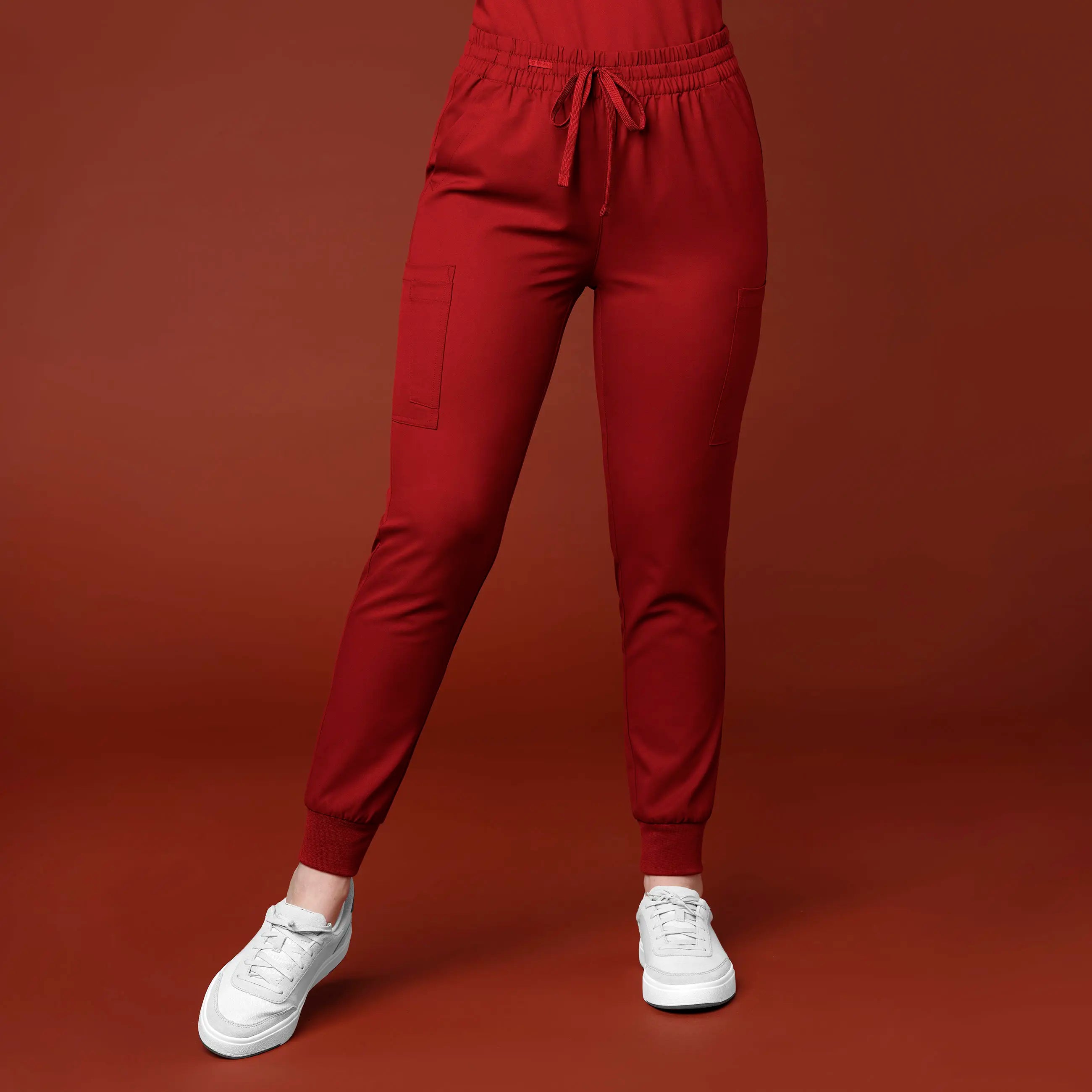Year-End Clearance Wink Women's Thrive Cargo Jogger Scrub Pant - Burgundy