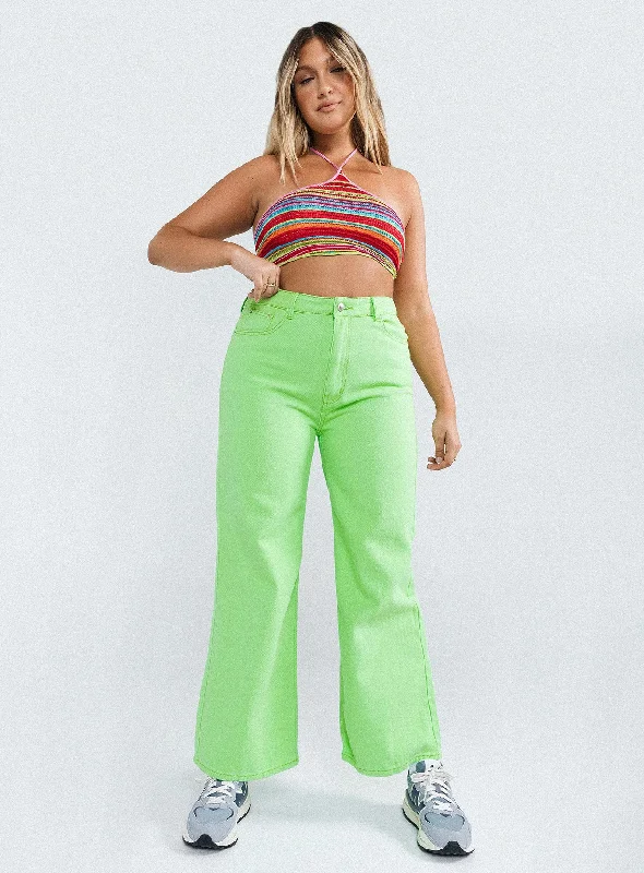 Weekend Deals That Excite Denver Denim Jeans Lime Green