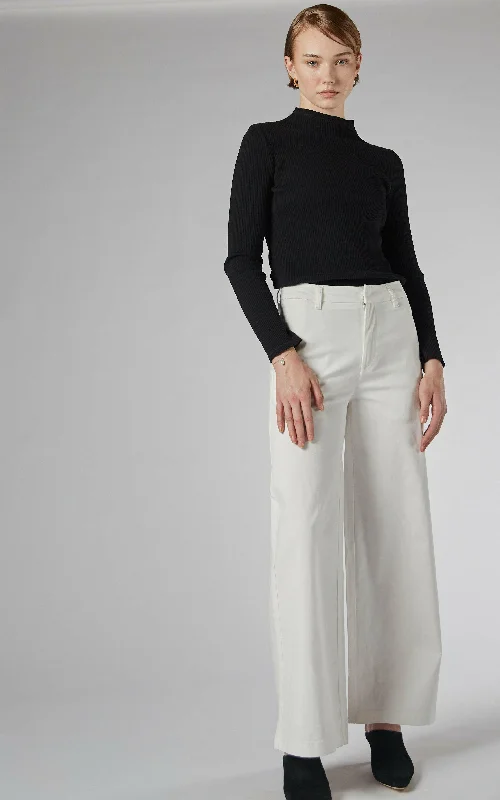 Weekend Savings Delight Velika Ivory Wide Leg Trousers