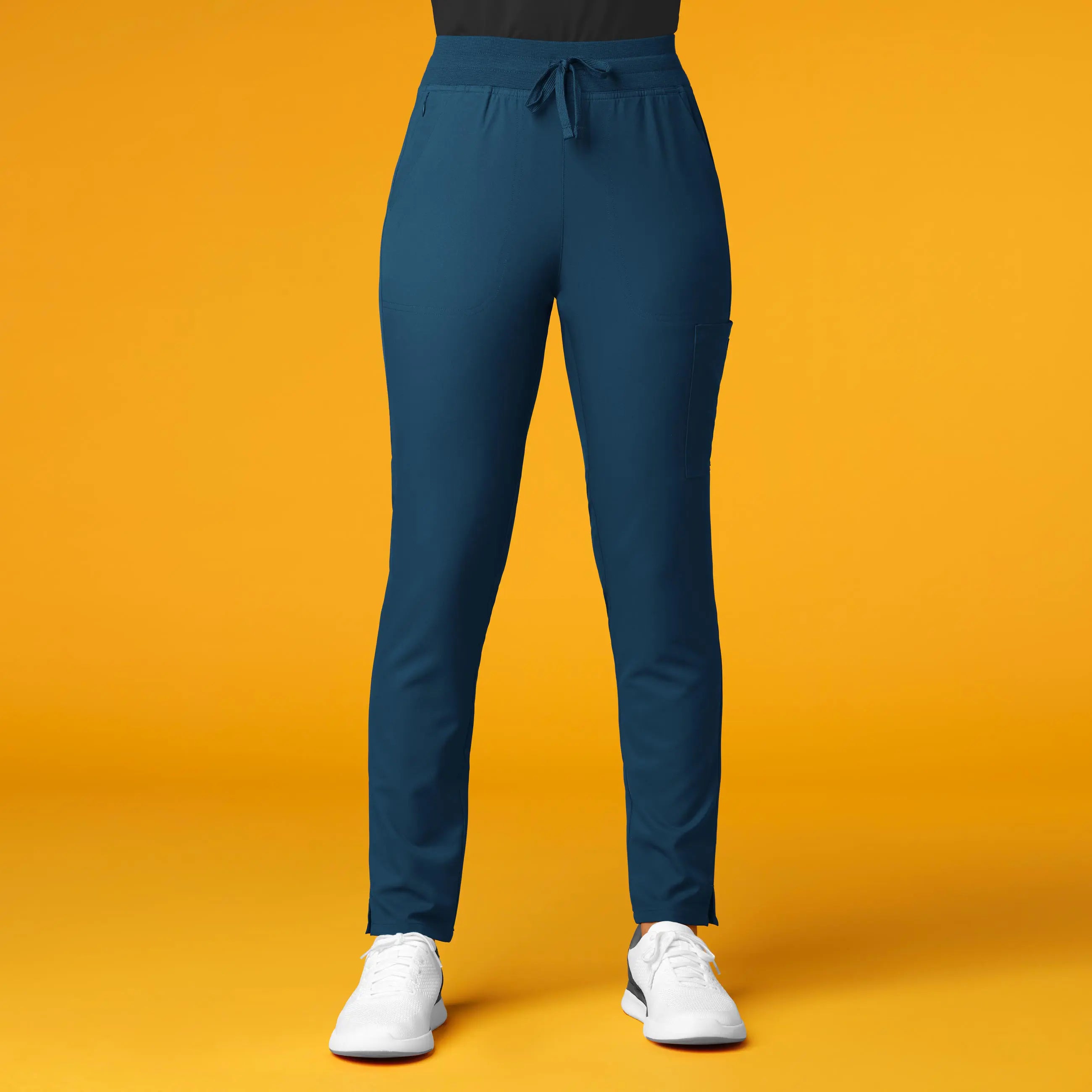 Savings Galore Wink Women's Cargo Straight Slim Leg Scrub Pant - Caribbean Blue
