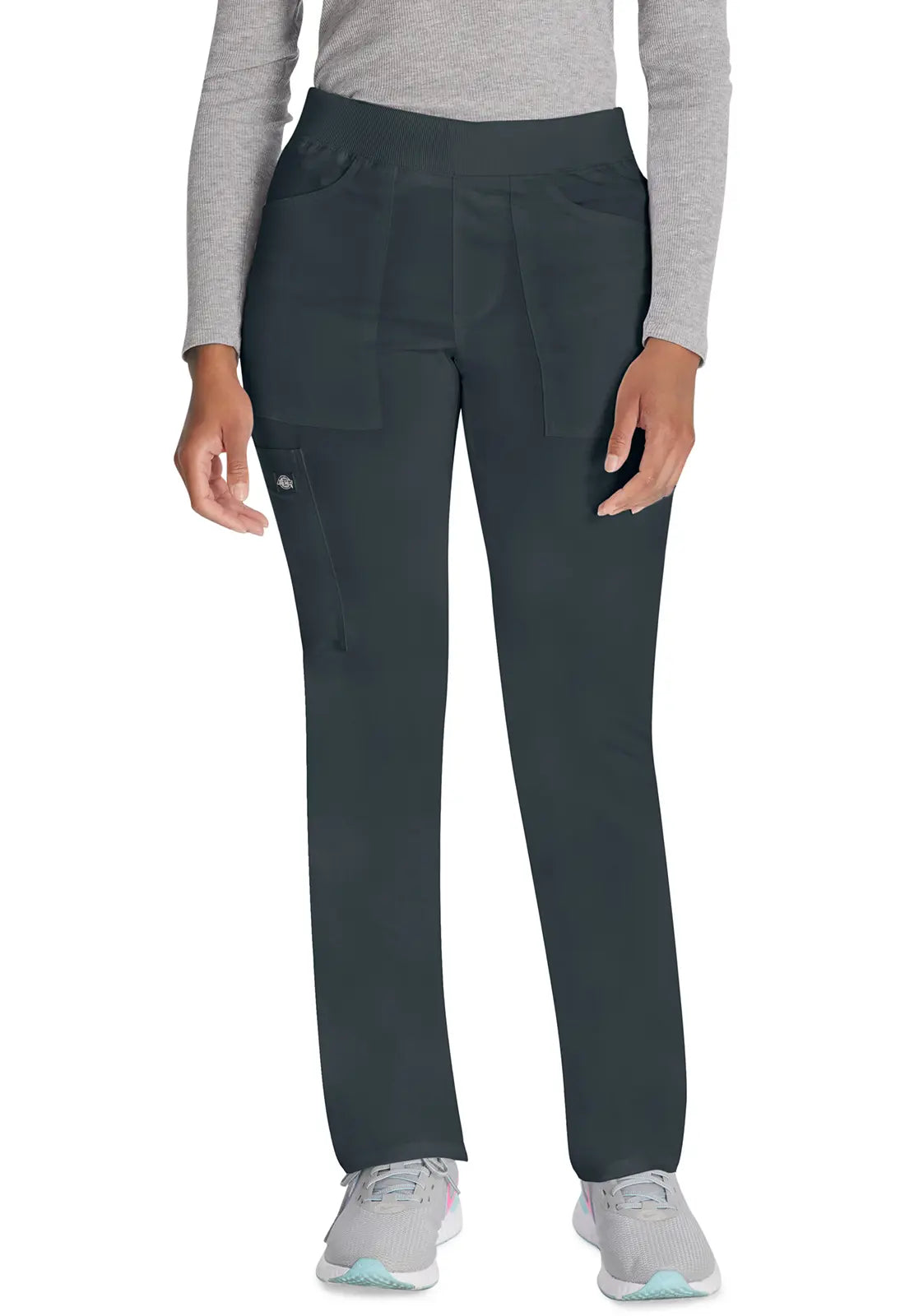 Steals and Deals Dickies Balance Mid Rise Tapered Leg Pull-on Pant - Pewter