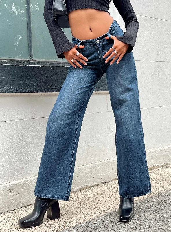 Weekend Deals to Make You Smile Karol V-waist Jeans Dark Wash Denim