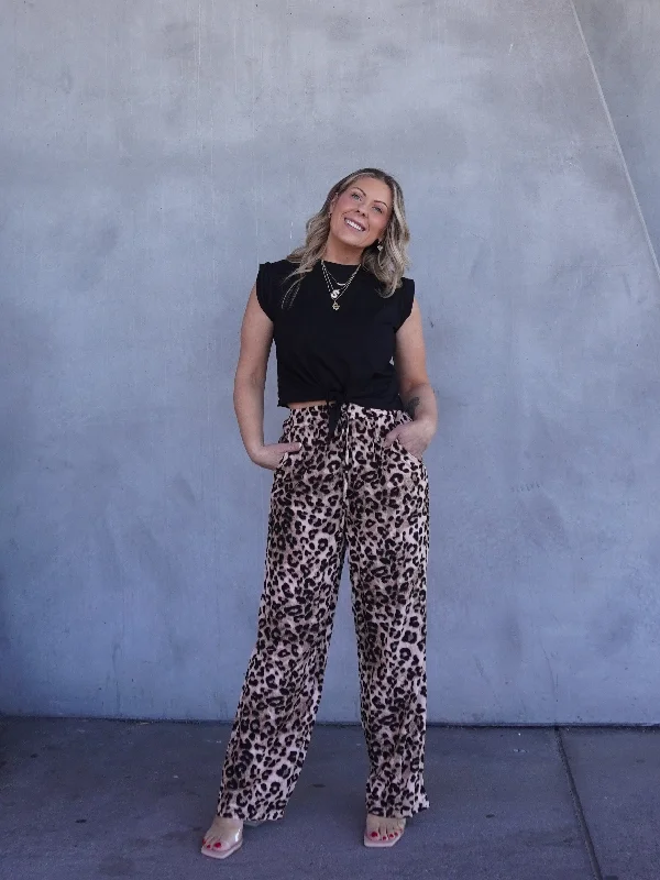 Special Price Roxy Pants - Light Leopard