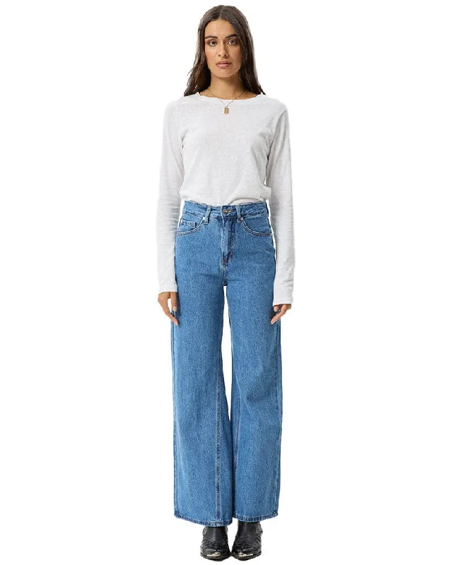Markdowns Gigi Hemp Denim Flared Jeans